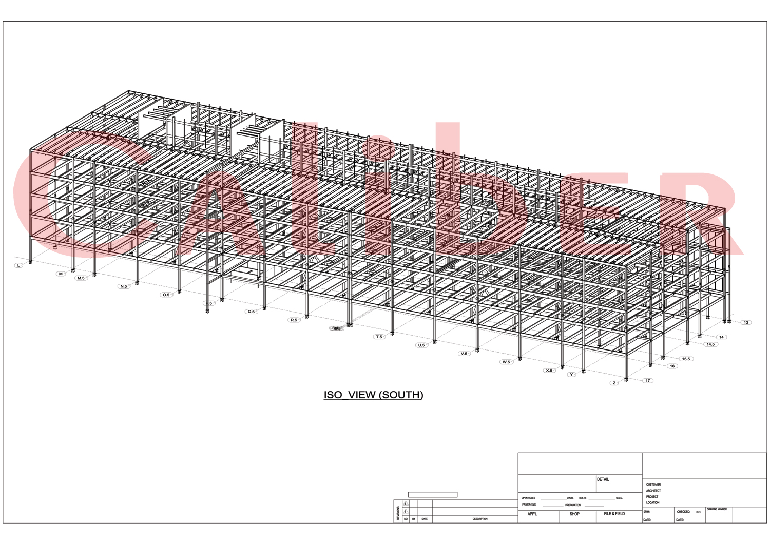 Caliber archive model: long-span building framing