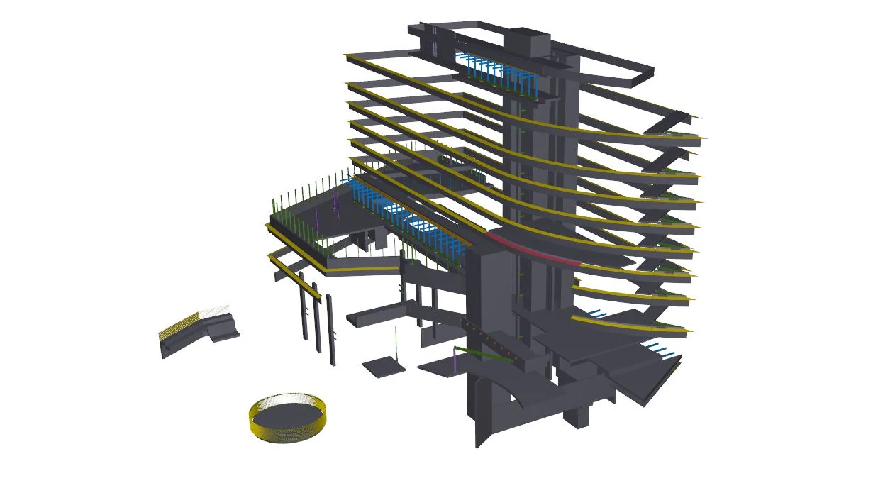 Caliber structural model view for Coal Harbour